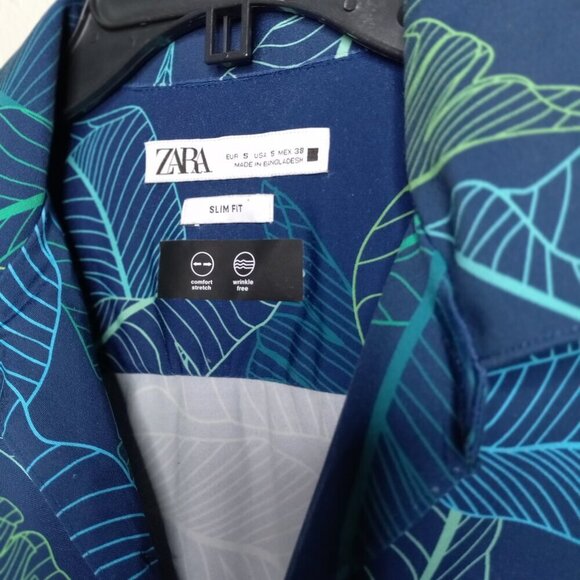 ZARA Hawaiian Short Sleeve Men’s Shirt Size S - Picture 5 of 7